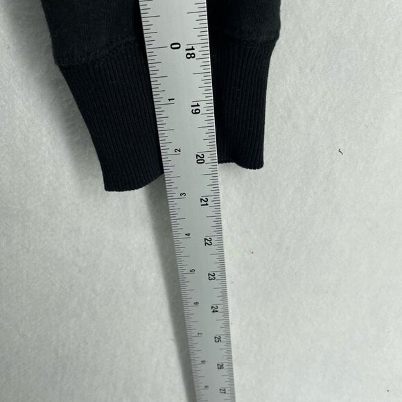 Nautica Sweatshirt Boys Sz M Black Full-Zip Hooded Ribbed Trim Printed Logo - Picture 4 of 11